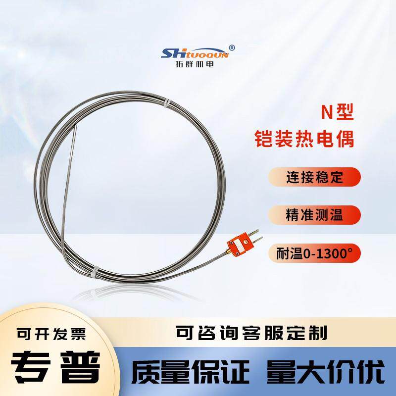 N型探针式热电偶插头连接热电偶探针INCONEL600高温合金热电偶