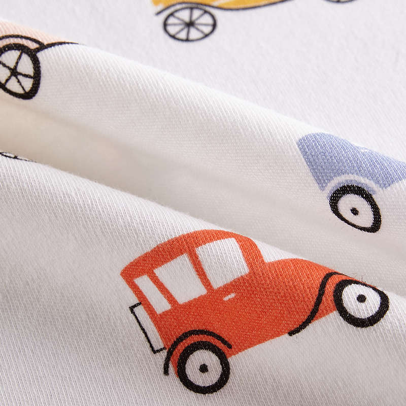 婴幼儿童A类40支纯棉卡通家粘身居服床单被套面料针织纯棉印花布