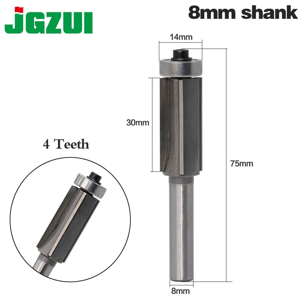 8柄4刃修边刀带轴承修边刀木工铣刀刀具修边机刀头雕刻机锣刀