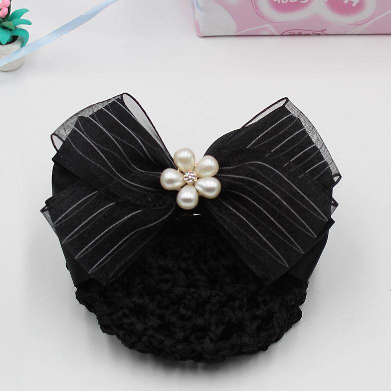 头花女职业酒店餐饮服务员上班头饰盘发网套日韩发卡护士网兜发网,家庭/个人清洁工具,束发带,淘宝优惠券,粉丝福利购,淘宝优惠卷