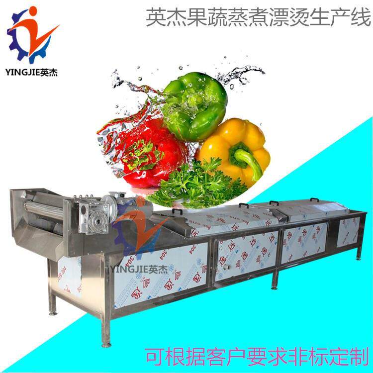 商用果蔬蒸煮漂烫生产线鲜玉米煮烫漂线不锈钢果蔬漂烫机