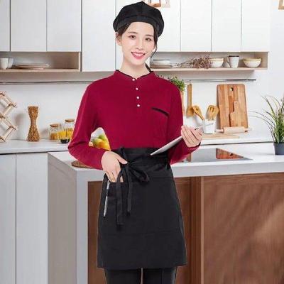 Chef Apron with Two Pockets Functional Half Apron for