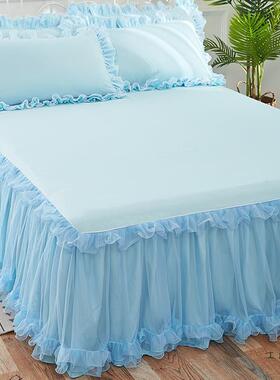 米韩版蕾丝床裙单件公主床滑F5M59HSH8罩床套加厚1.51.m床垫防保