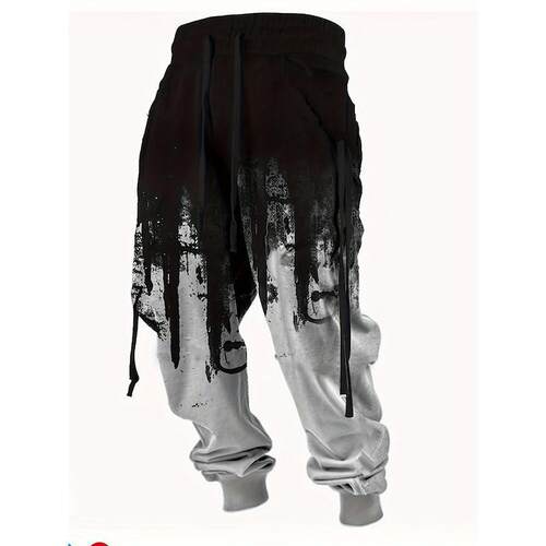 I 13844 Men's Digital Print Casual Pants 印花休闲裤