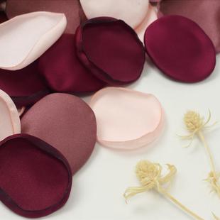 缎布玫瑰花瓣烧边花瓣婚礼发光奶油散花片派对摆饰DIY礼品