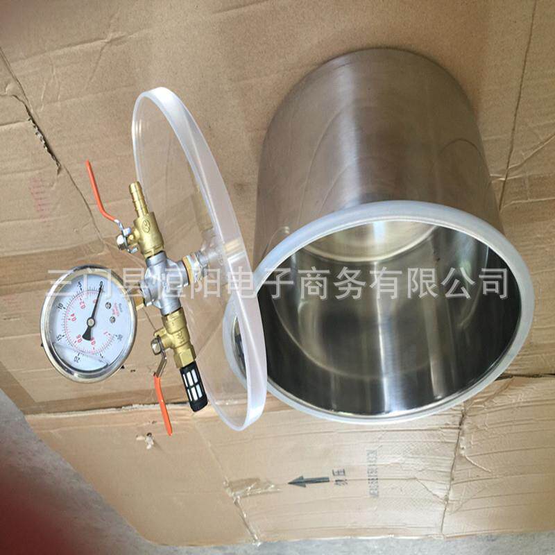 不锈钢真空桶钢化玻璃盖脱泡桶树脂胶水抽气桶真空箱厂家直销