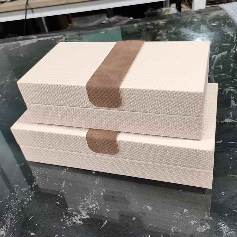 轻奢简约编织皮革首饰盒家居客厅展厅软装盒摆件样板间桌面装饰品