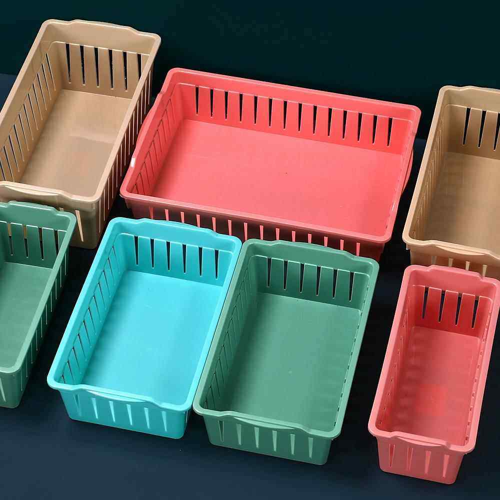 桌面塑料长方形收纳筐抽屉整理盒子厨房多功能杂物储物篮零食置物,收纳整理,桌面收纳盒,淘宝优惠券,粉丝福利购,淘宝优惠卷