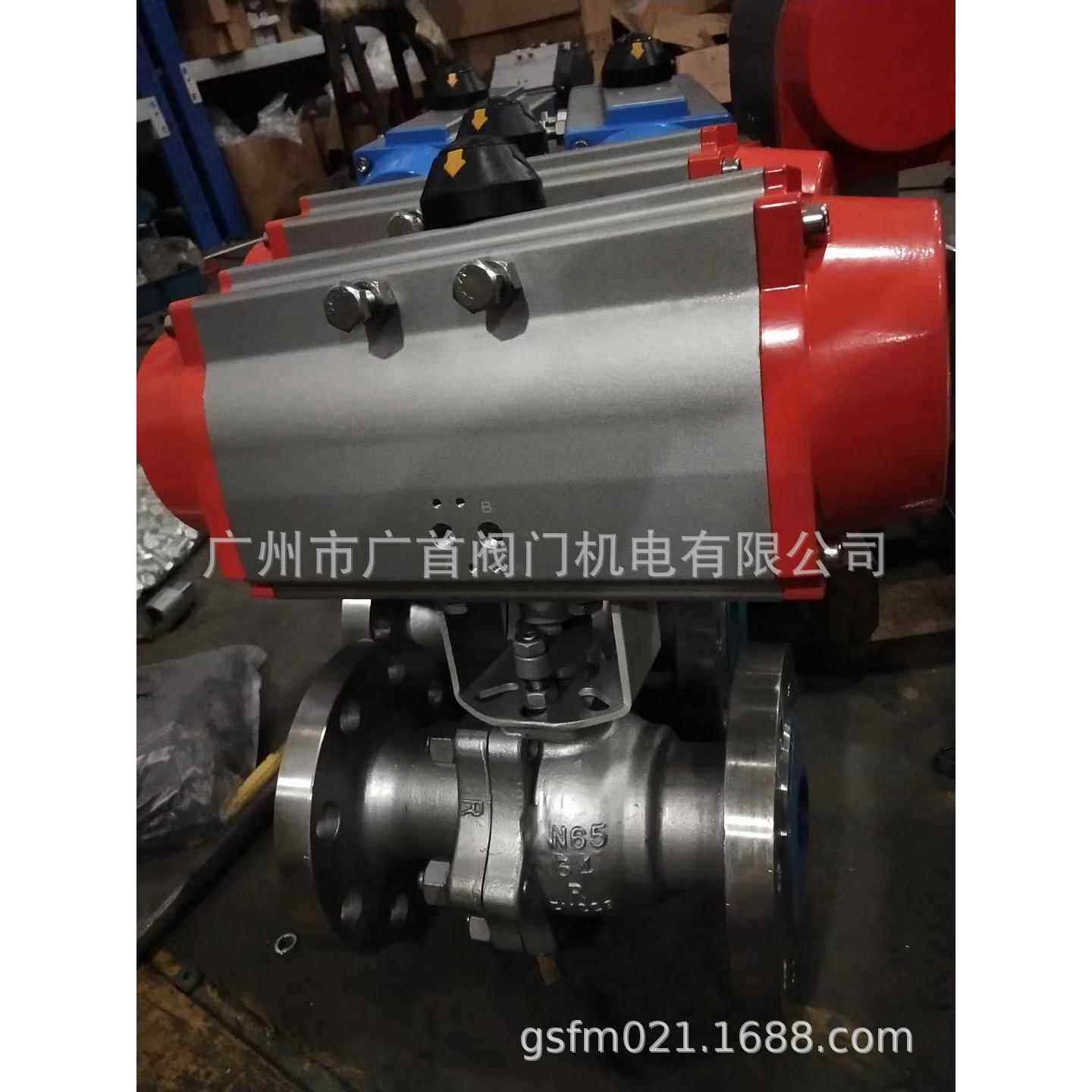 Q641F304不锈钢气动法兰全通径球阀蒸汽防爆快速切断阀DN5080