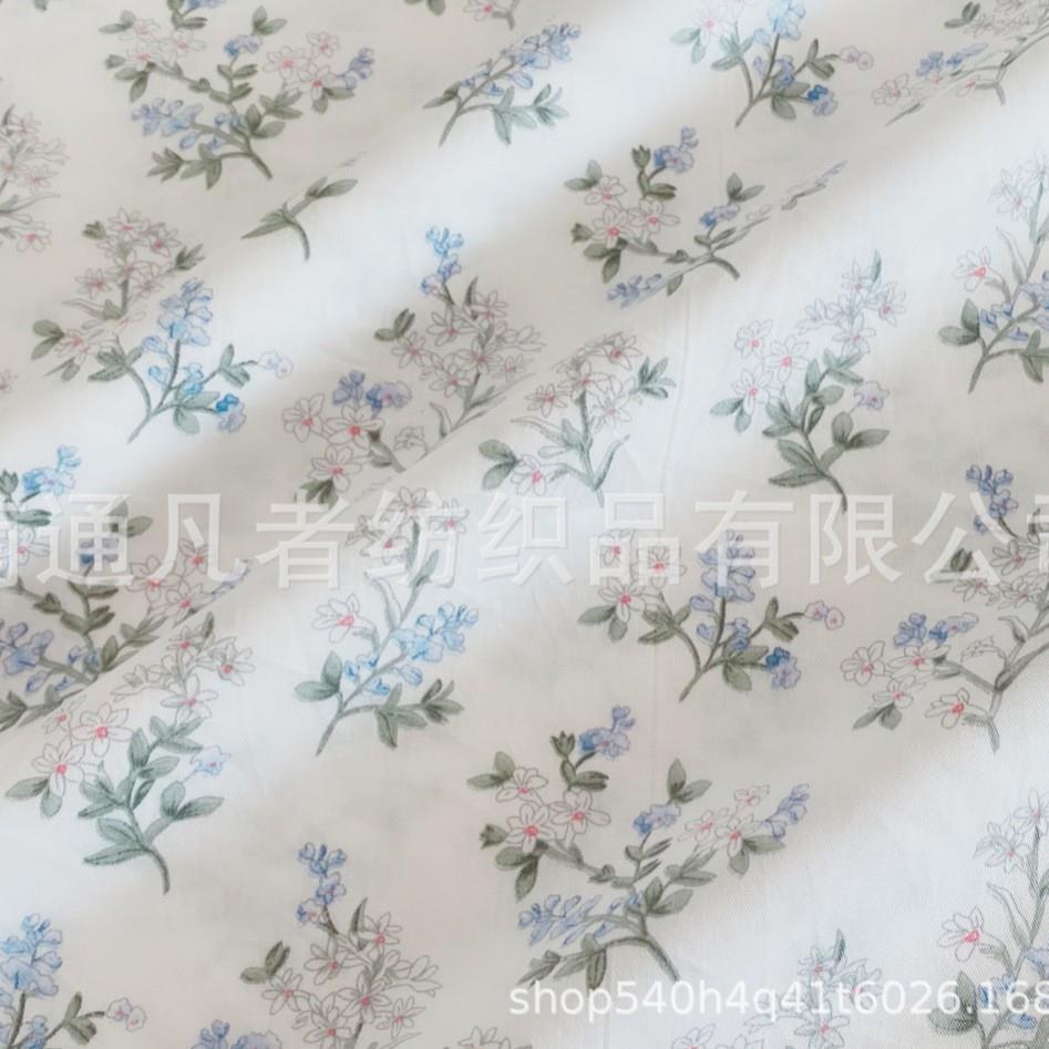 1.6米宽清新小花系列 纯棉斜纹印花布料 衣服床品手工面料