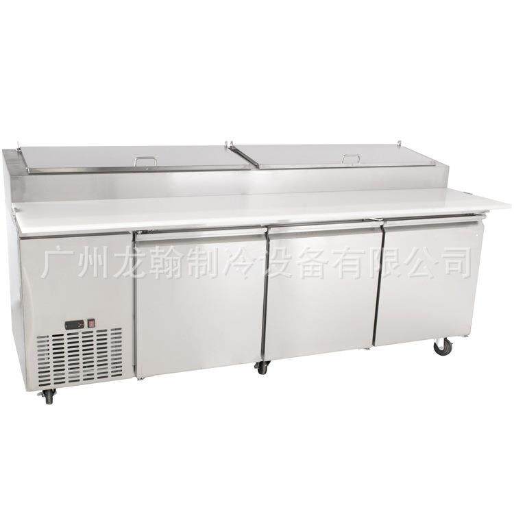 三文治工作台带盖披萨柜不锈钢操作台冷藏萨拉工作台