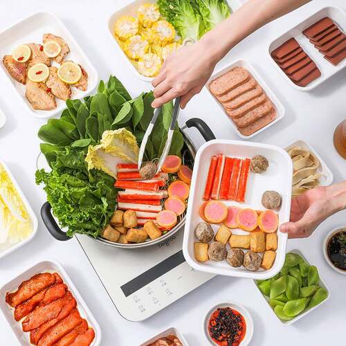 Hot Pot Preparation Dishes, Home Kitchen Serving Platters, S