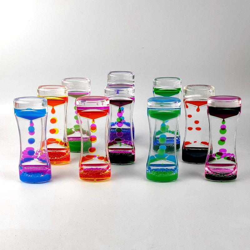 KG41双色液体油滴沙漏 计时器减压工艺品创意礼品摆件油漏