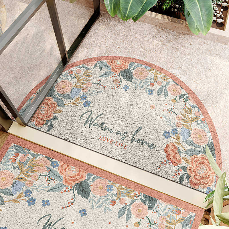 美式半圆形进门丝圈地垫玄关地毯入户门垫户外大门口防滑脚垫家用,居家布艺,家用脚垫,淘宝优惠券,粉丝福利购,淘宝优惠卷