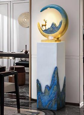 轻奢风水球客厅流水喷泉摆件落地循环水加湿器电视柜旁高端装饰品