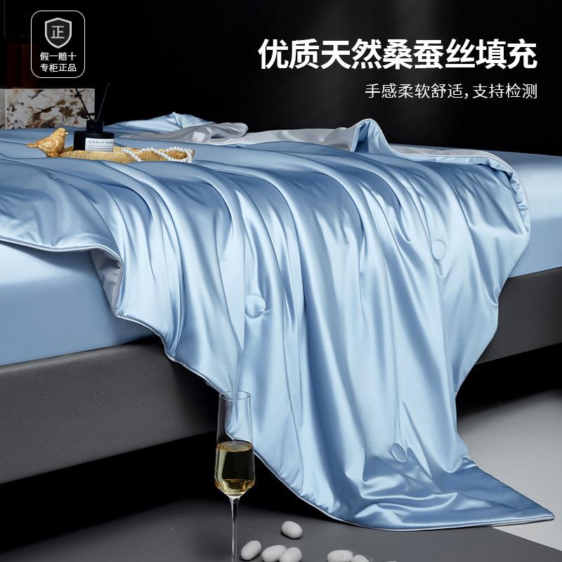 高端可水洗凉感桑蚕丝夏凉被真蚕丝夏被天丝冰丝绸空调被被子被芯