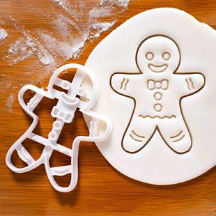 Christmas Gingerbread Cookie Cutters Snowflake Santa Plastic