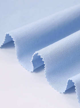 31888校标春夏学生校服面料40支32s棉盖丝平纹汗布190克220g单面