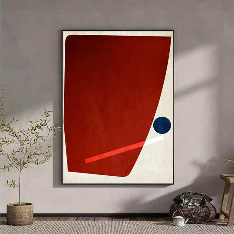 纯手绘油画红色抽象艺术客厅装饰画现代简约入户玄幻酒店大堂别墅图片