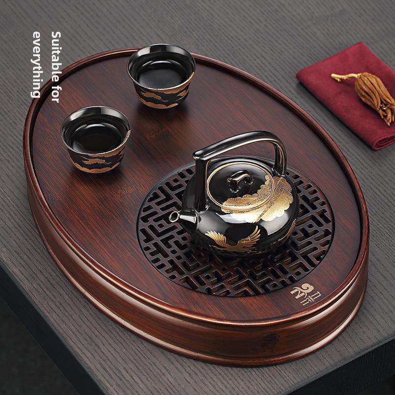储水竹制茶盘家用功夫茶套装干茶桌简易办公小茶盘
