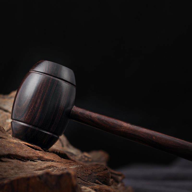 正品紫光檀乌木质按摩锤红养木锤足底经络生保健棒敲锤背痛穴酸位