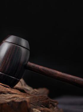 正品紫光檀乌木质按摩锤红养木锤足底经络生保健棒敲锤背痛穴酸位