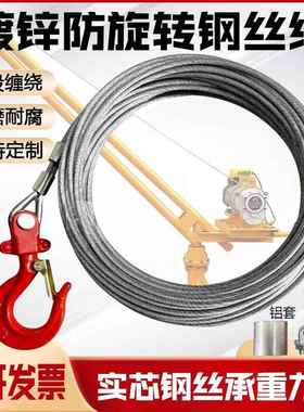 钢丝绳微型电动吊车提升机家用小吊机卷扬机吊窗机专用防旋转钩子