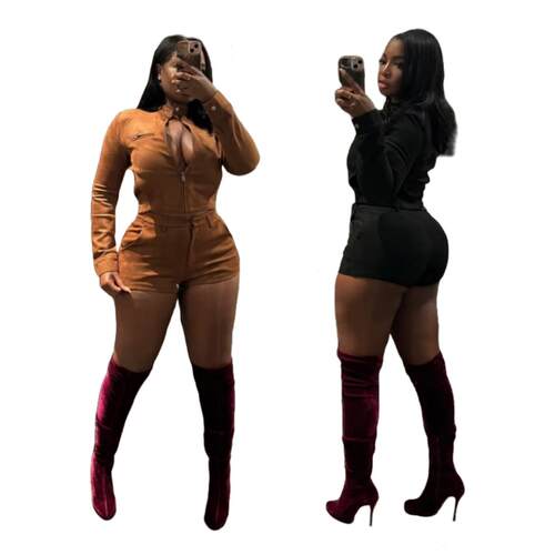 Long sleeved shorts elastic suit