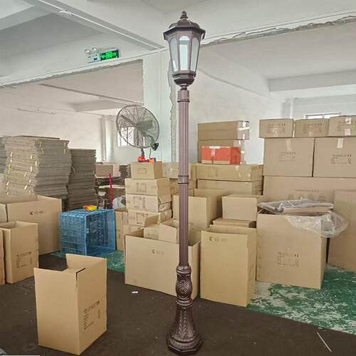欧式分节杆型材铝庭院灯古铜色金色头E27灯座景观庭院灯宽电压