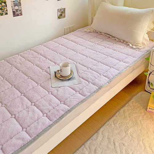 厂家直销兔毛绒床垫褥子软垫家用加厚宿舍学生单人铺垫被冬季加绒