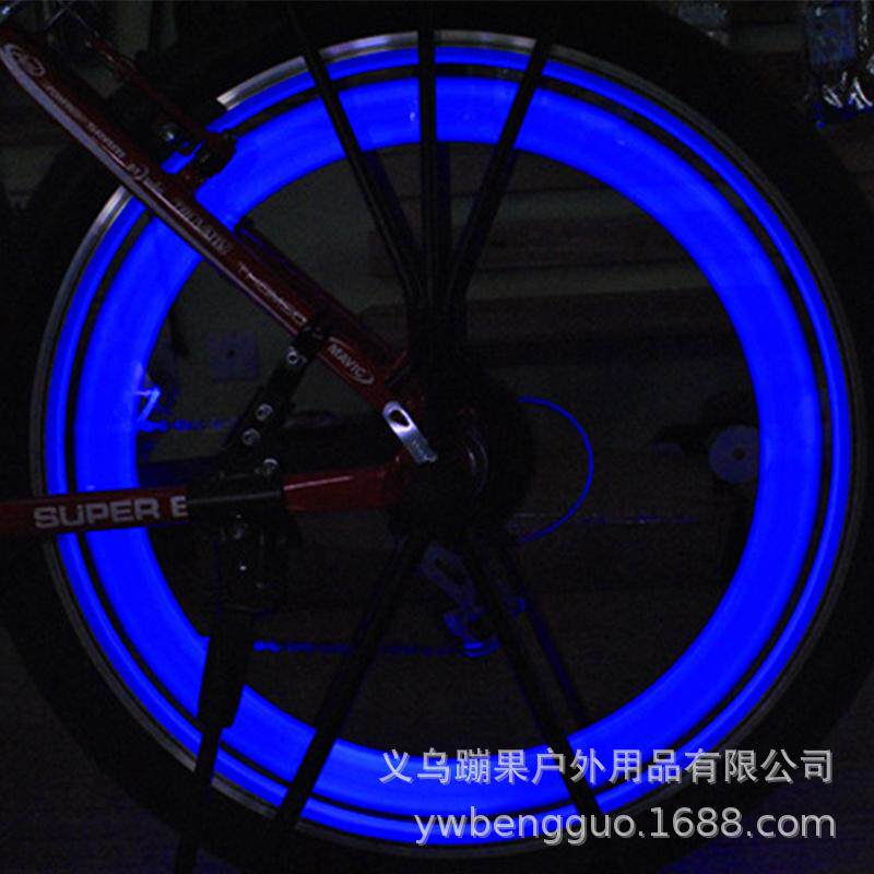 自行车气门灯震动感应风火轮七彩儿童车山地车装备配件夜骑闪光灯