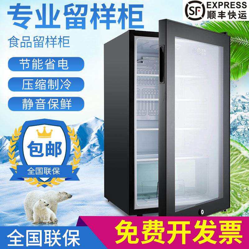 幼儿园食品留样柜饮料冷柜小冰箱小型家用商用冷藏保鲜展示柜带锁