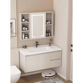 空铝浴柜陶瓷一体盆卫生间洗脸组合洗手智柜能太简约轻453奢室小