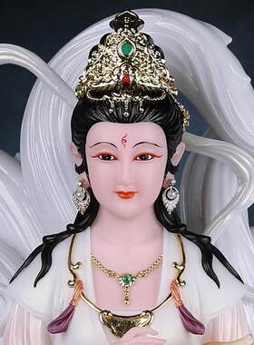 九尾狐像仿汉白玉九尾灵狐真身摆件九尾狐娘娘神像九姑娘像体