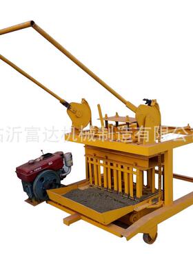 移动柴油空心砖机实心砖水泥moving small brick making machine