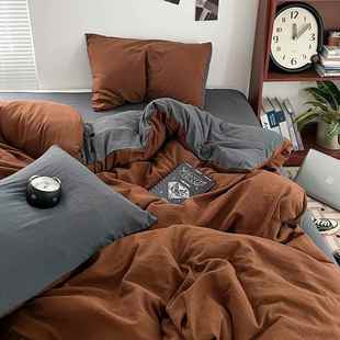 J床上件套带芯枕芯被套床单JMH059被四子全一套被整套学生宿舍