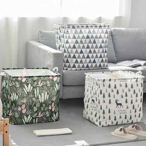 folding large size dirty clothes fabric basket laundry box