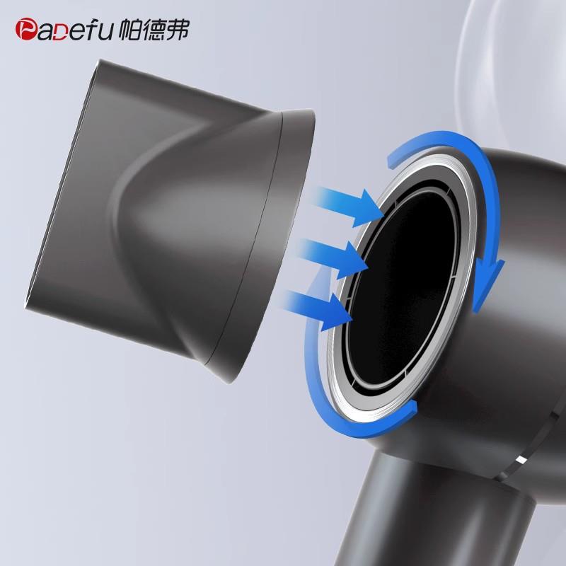 帕德弗高速吹风机负离子护发低噪速干电吹风筒大风力家用宿舍功率