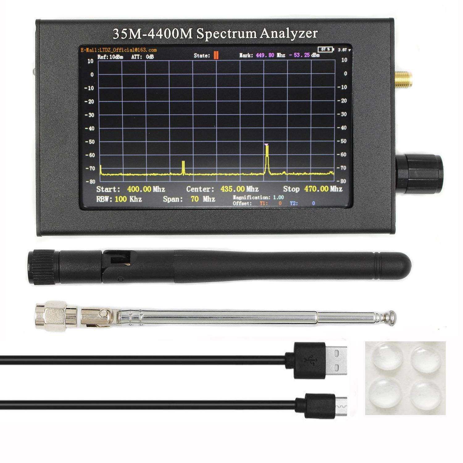 4.3英寸TFT彩色液晶屏 手持便携频谱分析仪35M-4400MHz 频谱仪