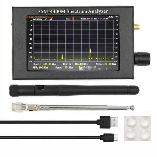 4.3英寸TFT彩色液晶屏 手持便携频谱分析仪35M-4400MHz 频谱仪
