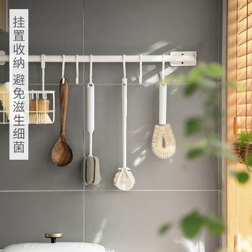清洁奶瓶茶渍刷子焕琦长柄硅胶 90°折弯 无死角清洗 家用