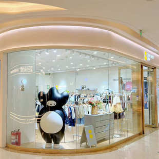 童装店展示柜定制 婴童服装店货柜带储物货架 母婴童装灯箱展示柜