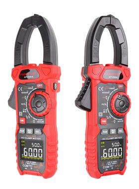 华博HT208A/D高精度钳形万用表交直流电流1000A电工电流表温度NCV