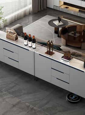 MG80实1餐边柜岩板餐边柜30cmMG801餐现简约客厅茶水柜超薄代柜木