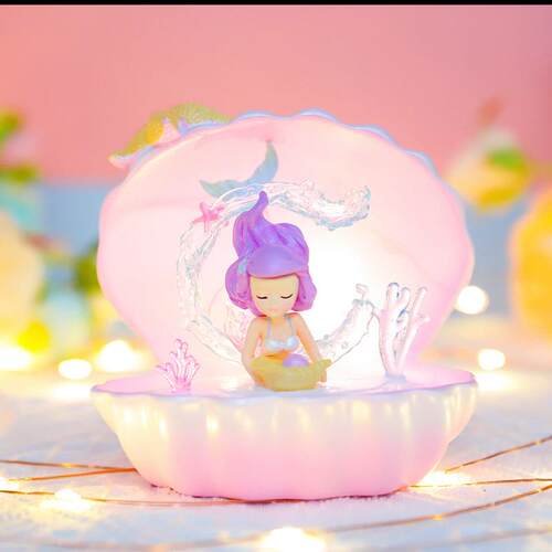 公主贝系列海洋美XD-01人公主鱼珍珠星壳氛围星灯桌面小摆件宿舍