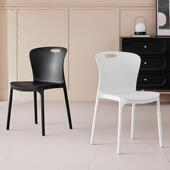 塑料椅子家用餐桌椅饭厅加厚餐椅轻奢高级感靠背椅可叠放凳子靠背
