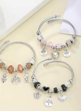 beaded bracelet, alloy rhinestone fashion jewelry甜美手链女