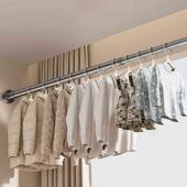 阳台挂衣杆伸缩杆免打孔衣通杆晾衣衣杆架子横杆撑杆衣橱衣架挂杆