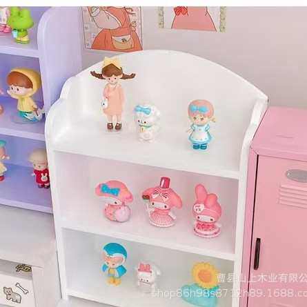 壁挂现代简约彩色少女收纳柜收纳墙上装饰品置物架桌面整理架
