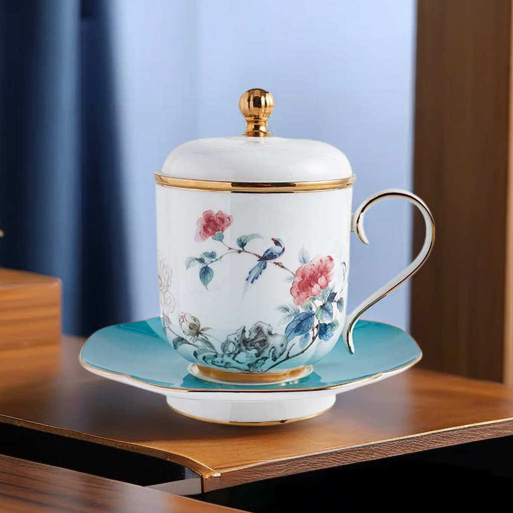 十二花神中式水具套装陶瓷茶壶茶杯杯子套装景德镇办公杯水杯送礼,餐饮具,马克杯,淘宝优惠券,粉丝福利购,淘宝优惠卷